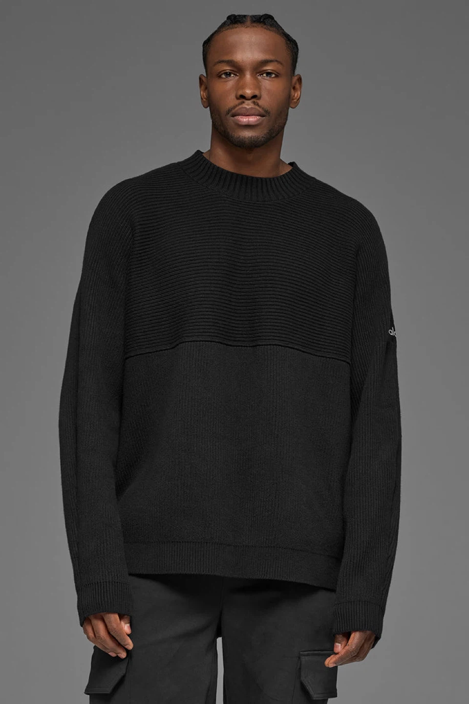 Men’s Alo Black Ribbed Crewneck Sweater (Brand New with Tags) - photo 4