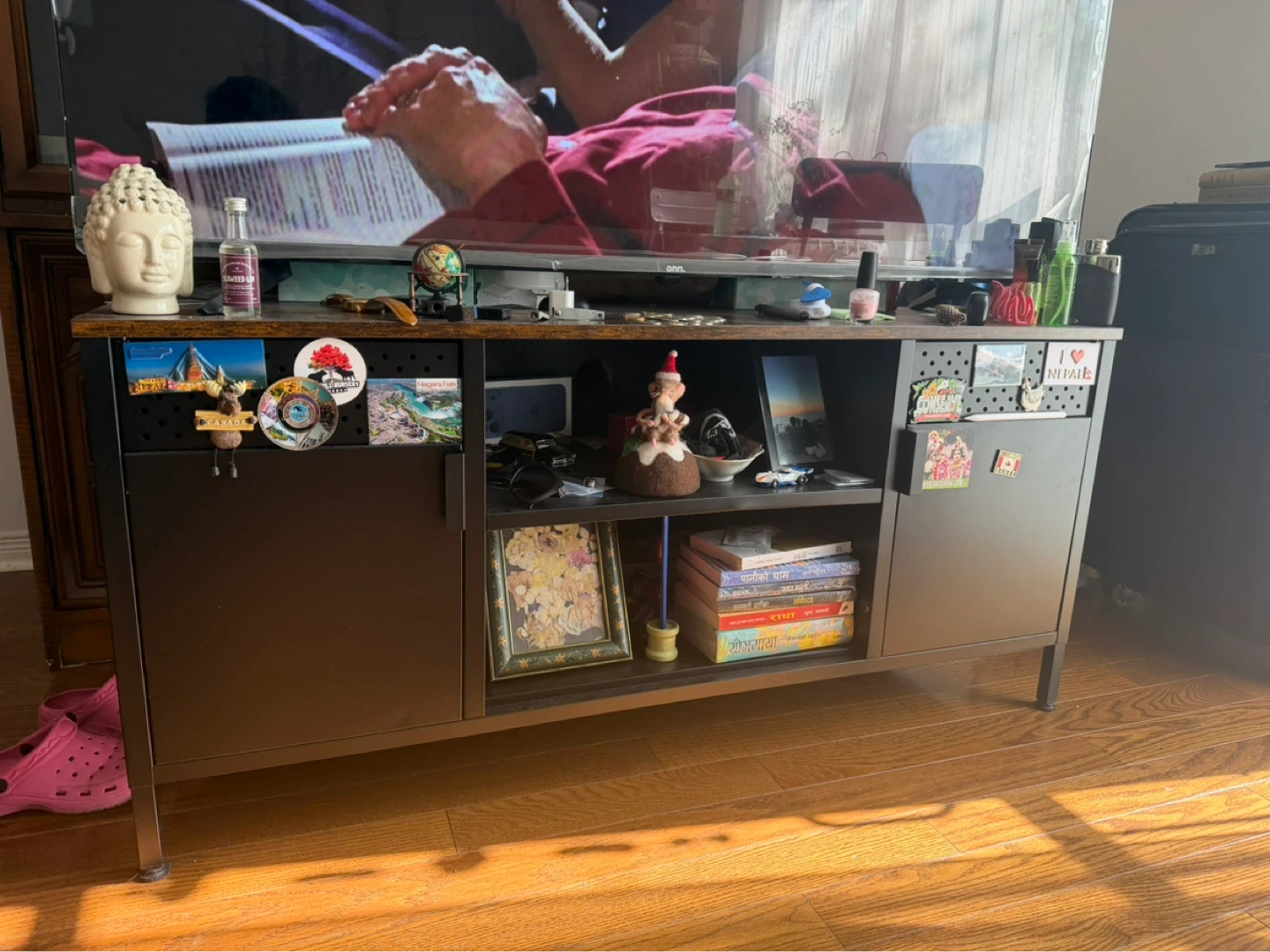 Media Console TV Stand with Storage
