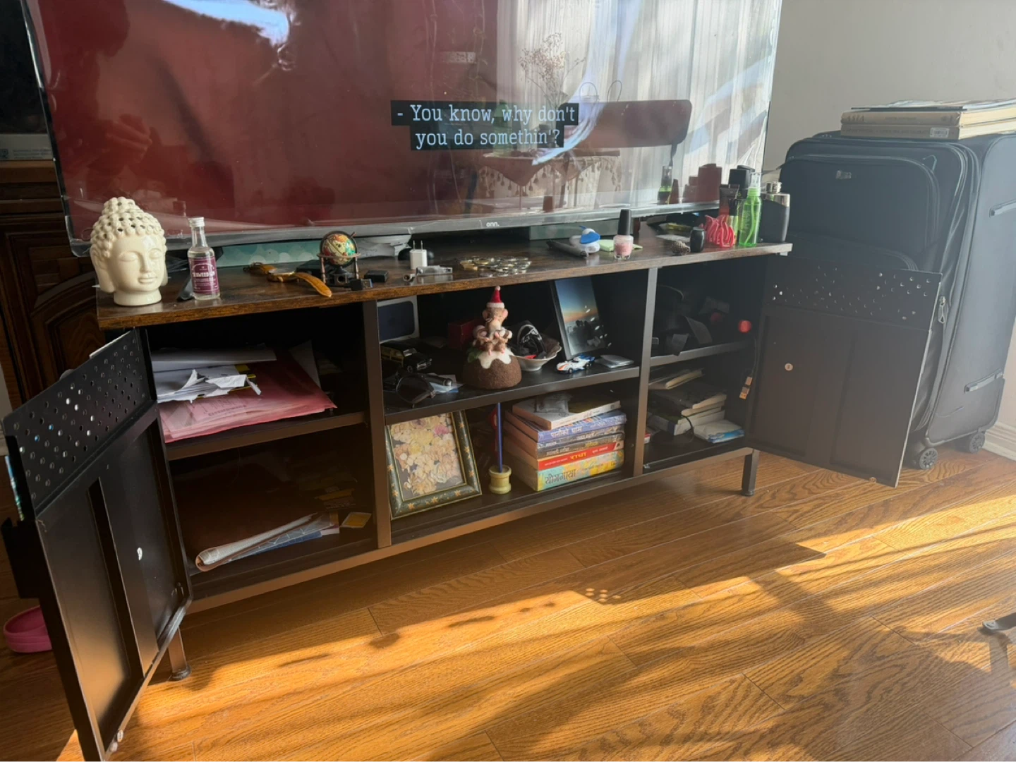 Media Console TV Stand with Storage - photo 3