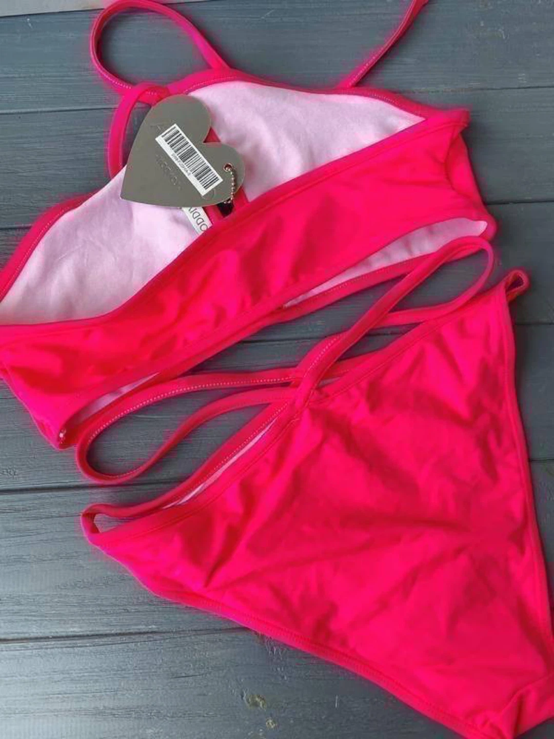 Goddiva London Bright Pink Swimsuit (ASOS) – Size S - photo 5