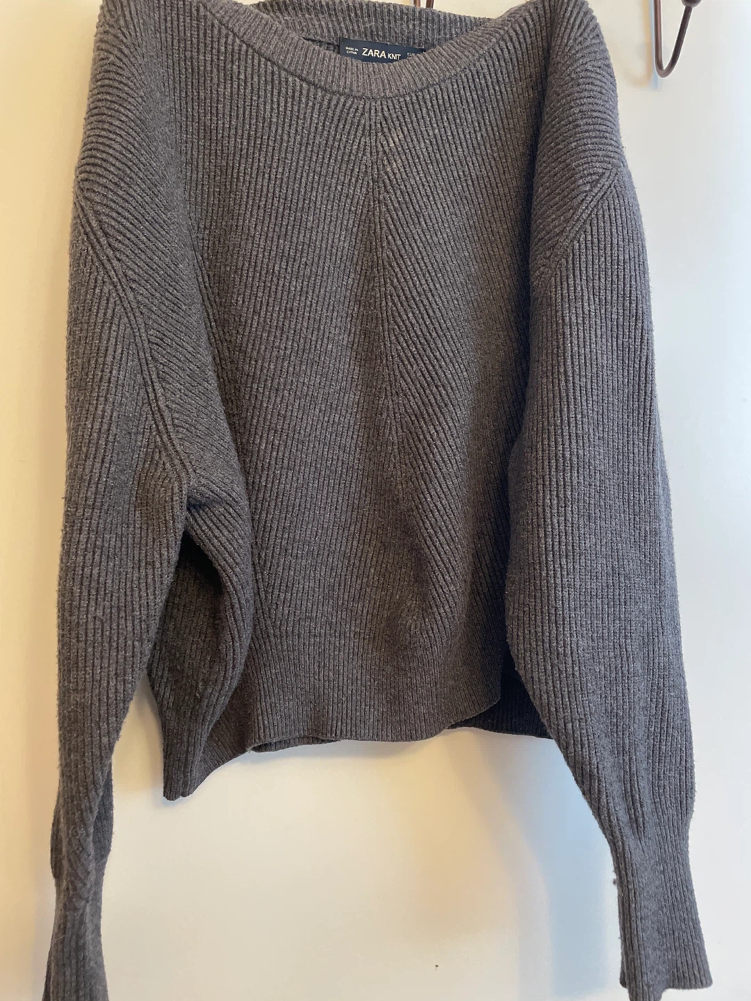 ZARA Knit Sweater - Charcoal Grey -