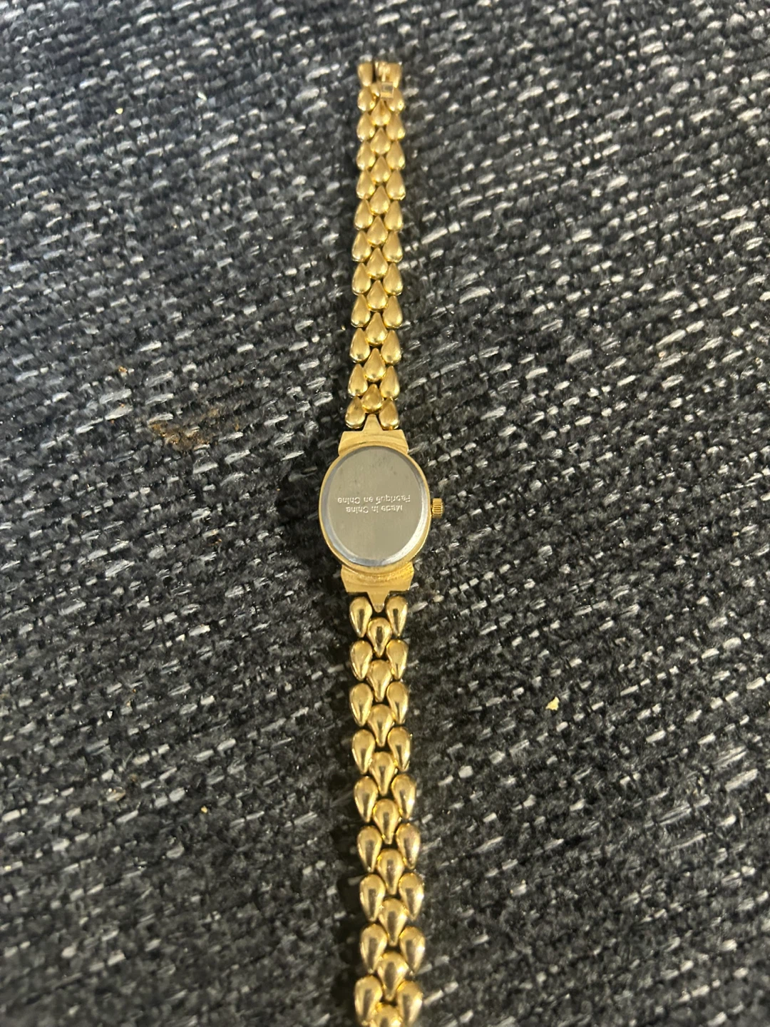 Gold-tone Ladies Watch with Rhinestone Bezel - photo 3