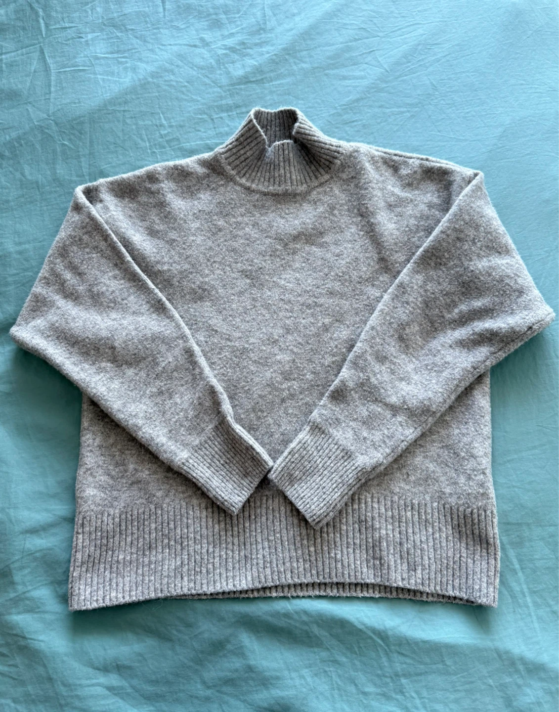 H&M Grey Mock Neck Sweater