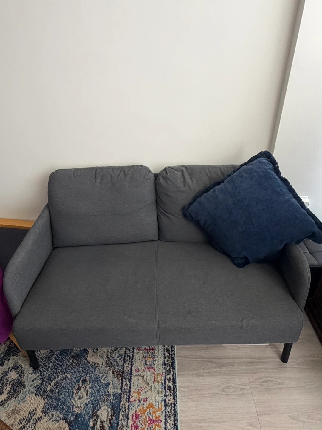 Gray 2-Seater IKEA GLOSTAD loveseat sofa