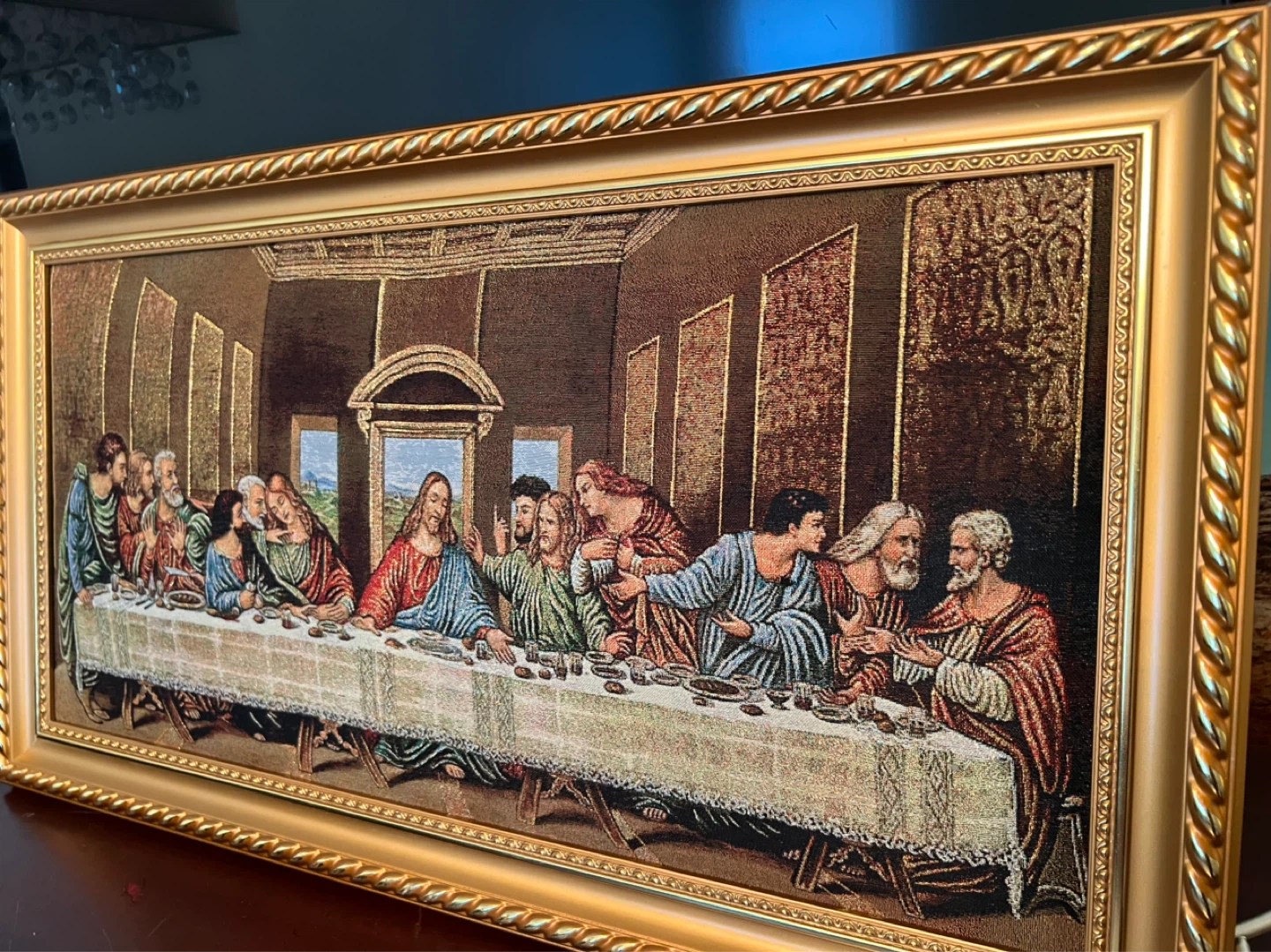 Framed "The Last Supper" Tapestry Art - photo 4