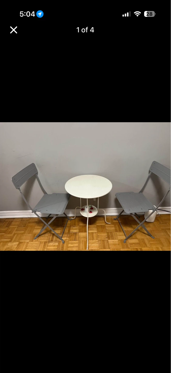 IKEA SUNDSÖ Folding Table and Chairs Set