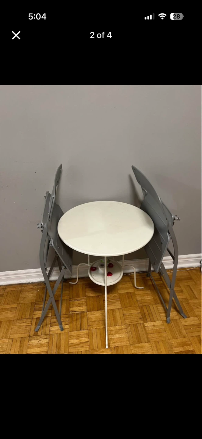 IKEA SUNDSÖ Folding Table and Chairs Set - photo 3
