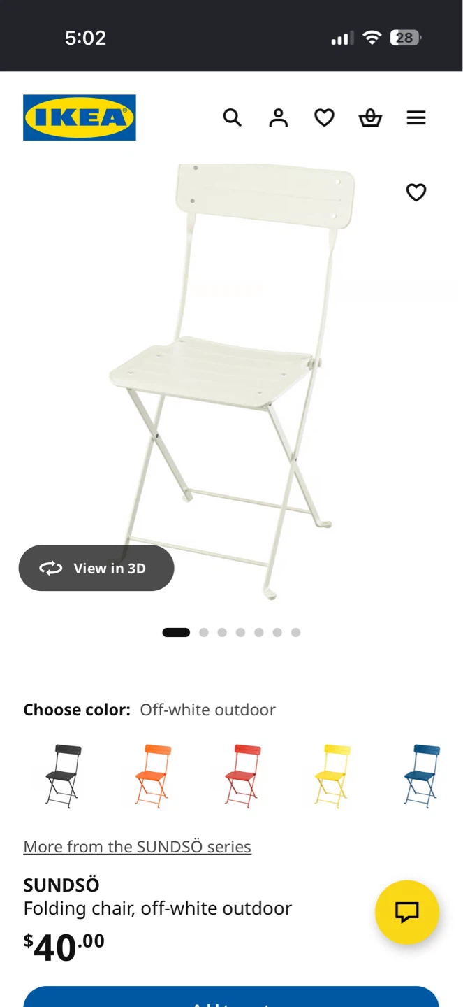 IKEA SUNDSÖ Folding Table and Chairs Set - photo 5