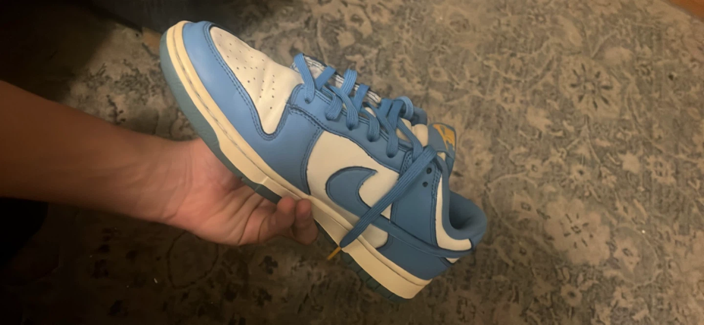 Nike Dunk Low University Blue White Sneakers - photo 2
