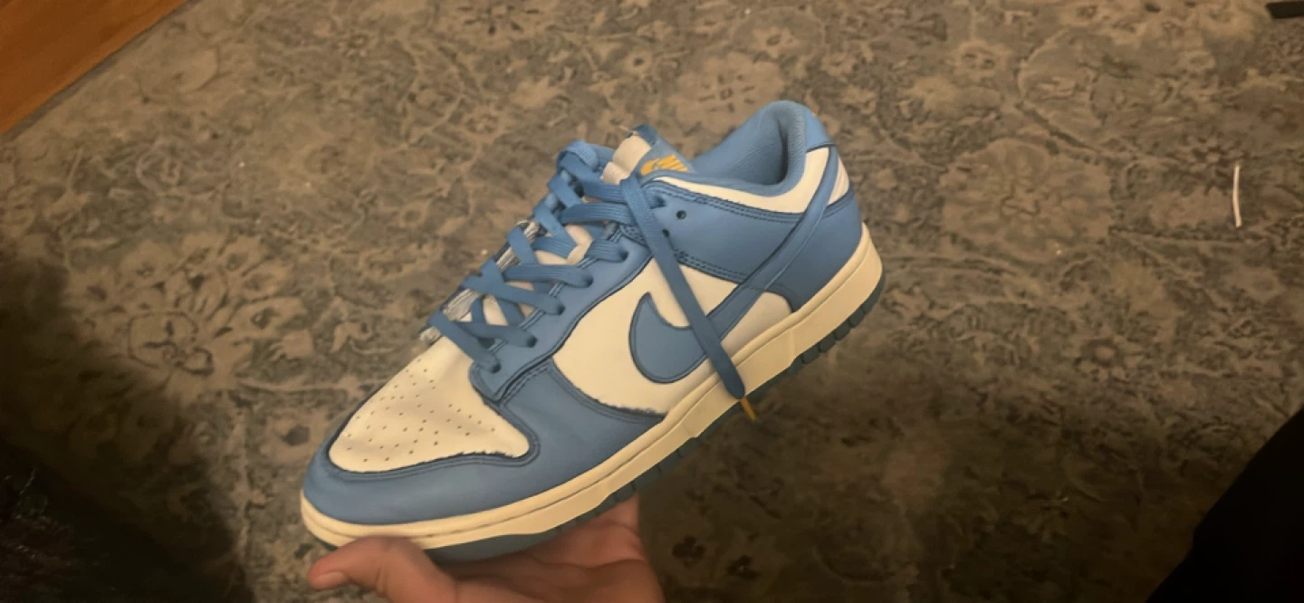 Nike Dunk Low University Blue White Sneakers - photo 4