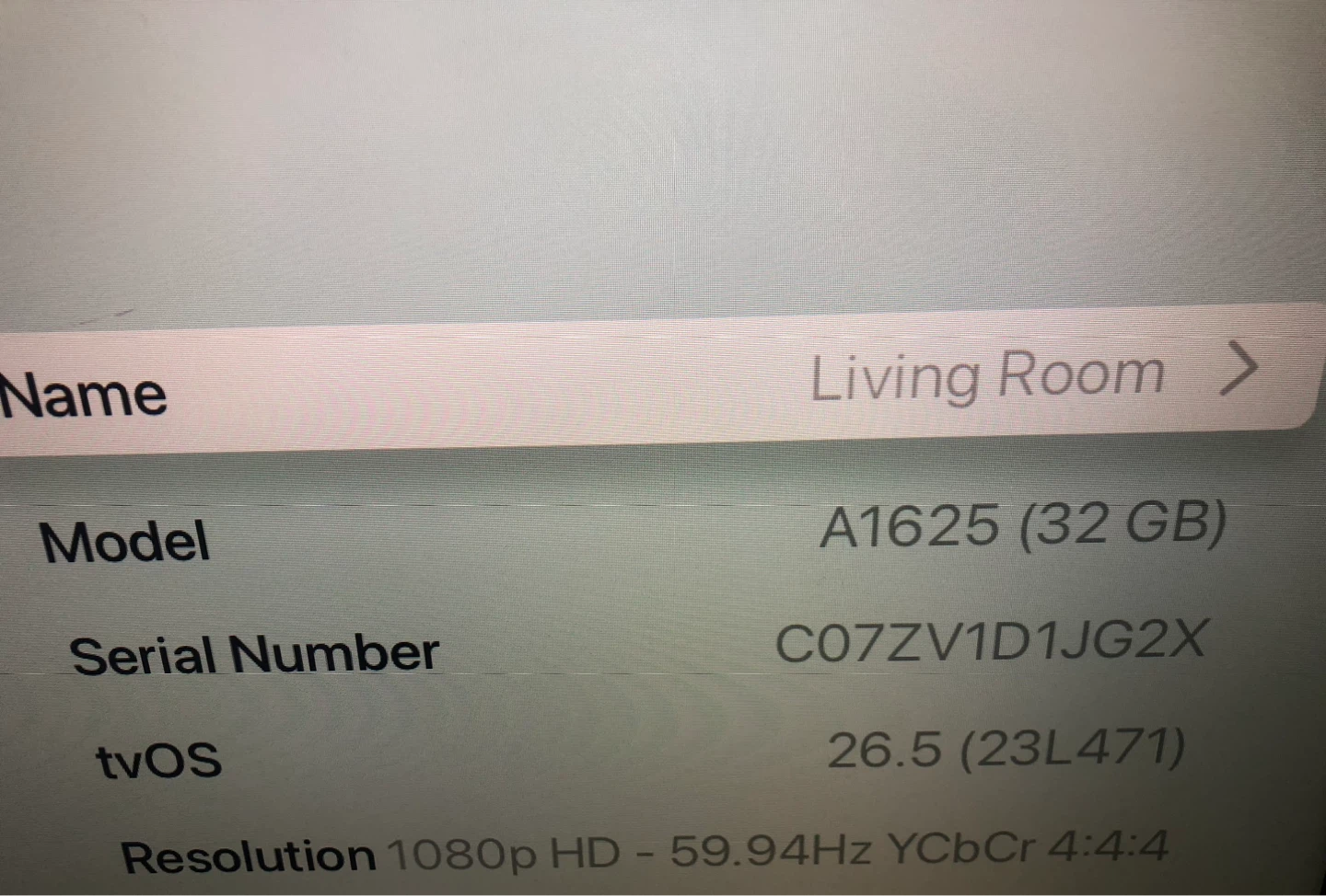 4th Gen. Apple TV HD (A1625) - photo 3