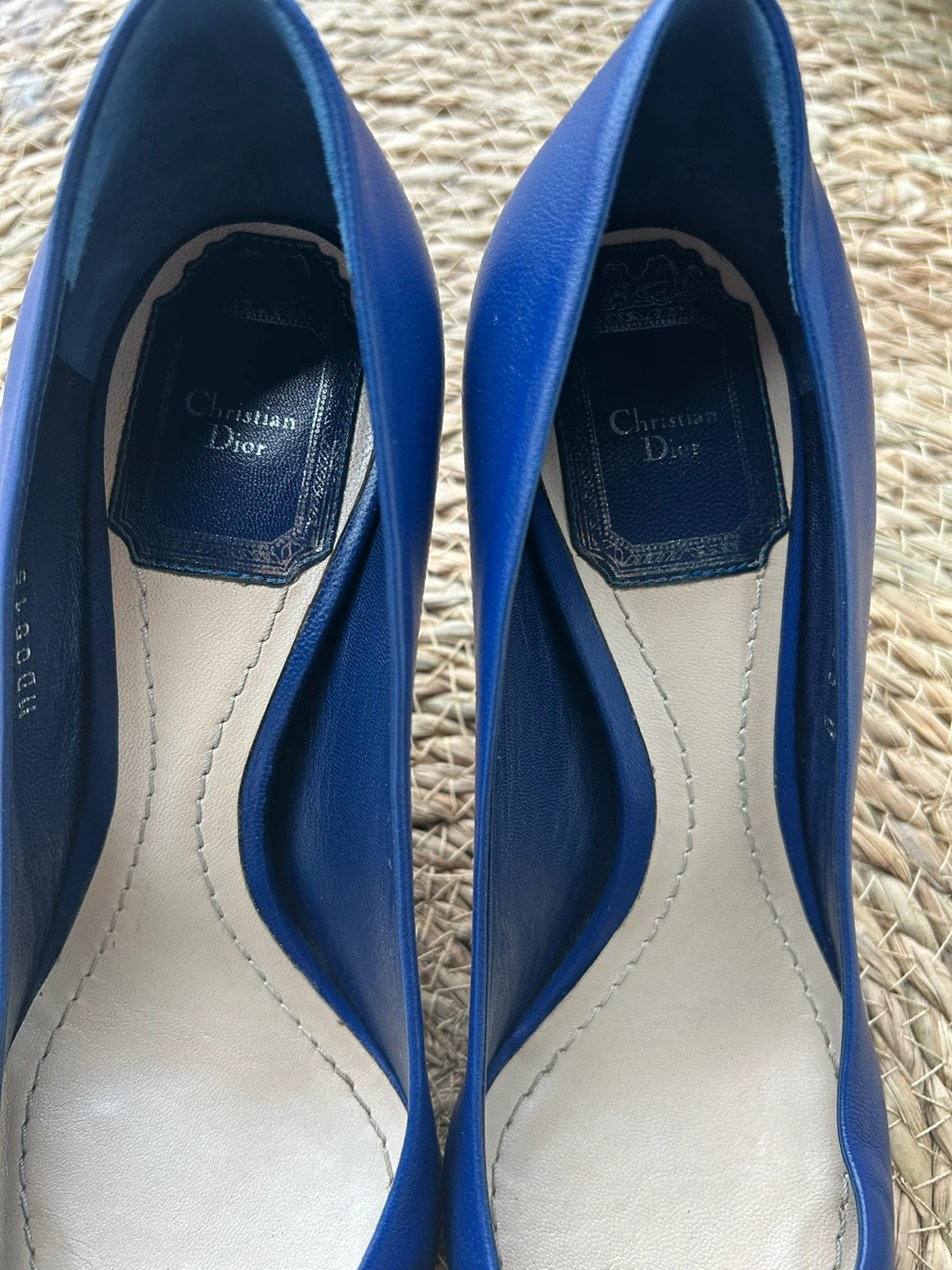 Christian Dior Blue Leather Heels - Size 35 - photo 3