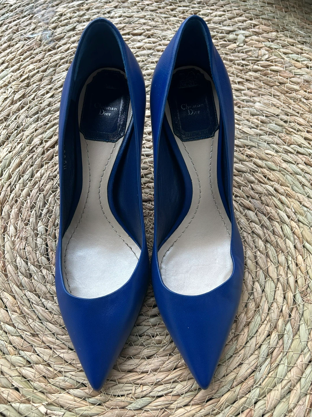 Christian Dior Blue Leather Heels - Size 35