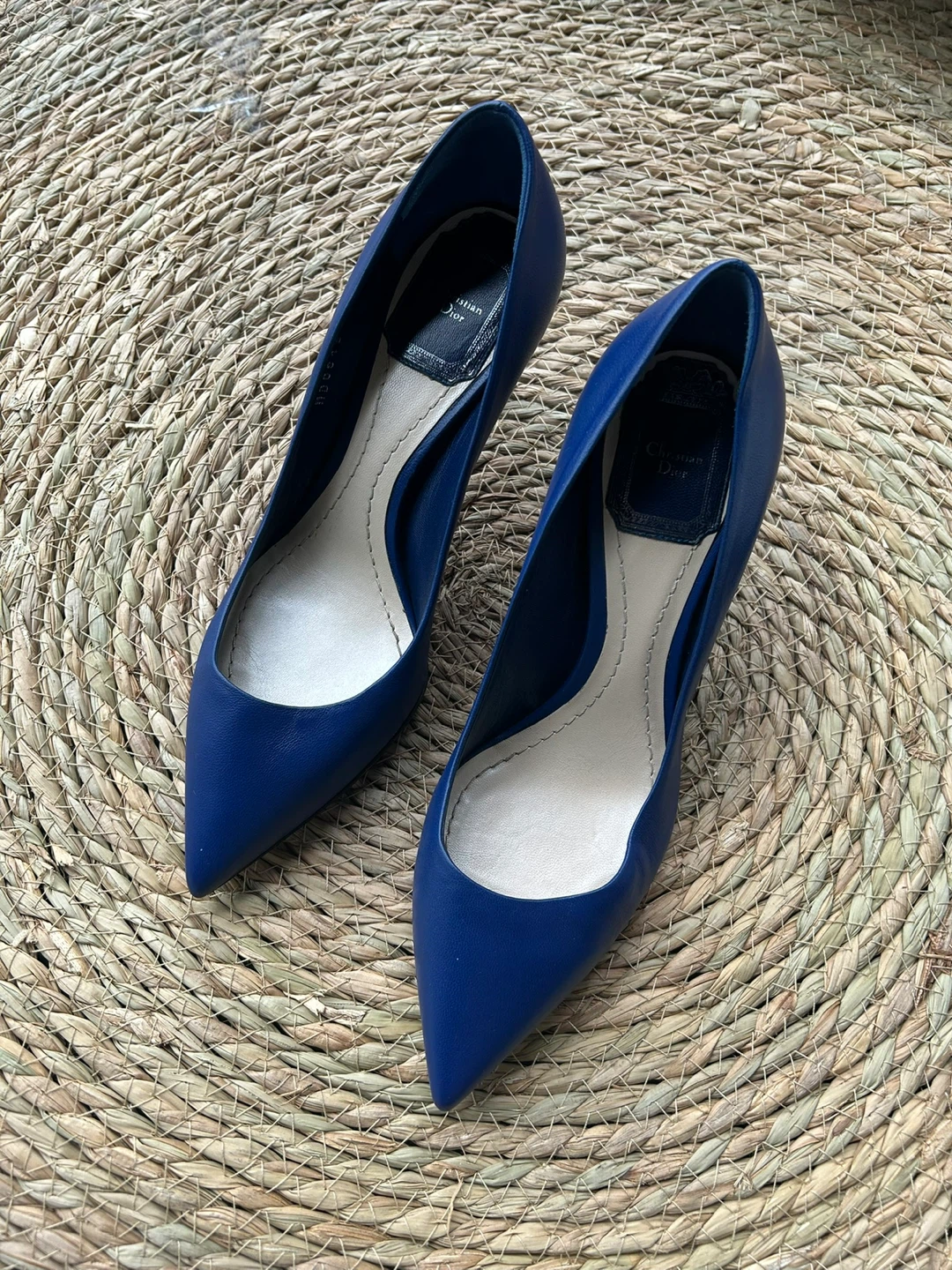 Christian Dior Blue Leather Heels - Size 35 - photo 2