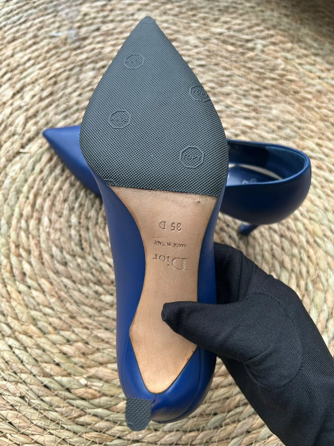 Christian Dior Blue Leather Heels - Size 35 - photo 5