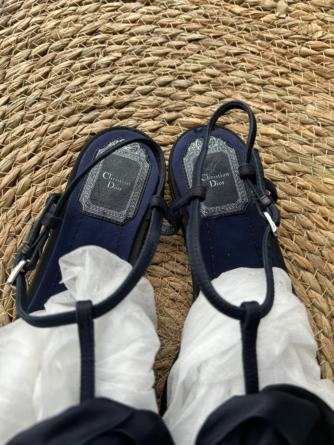 Christian Dior Navy Blue Sandals Size 36 - photo 2