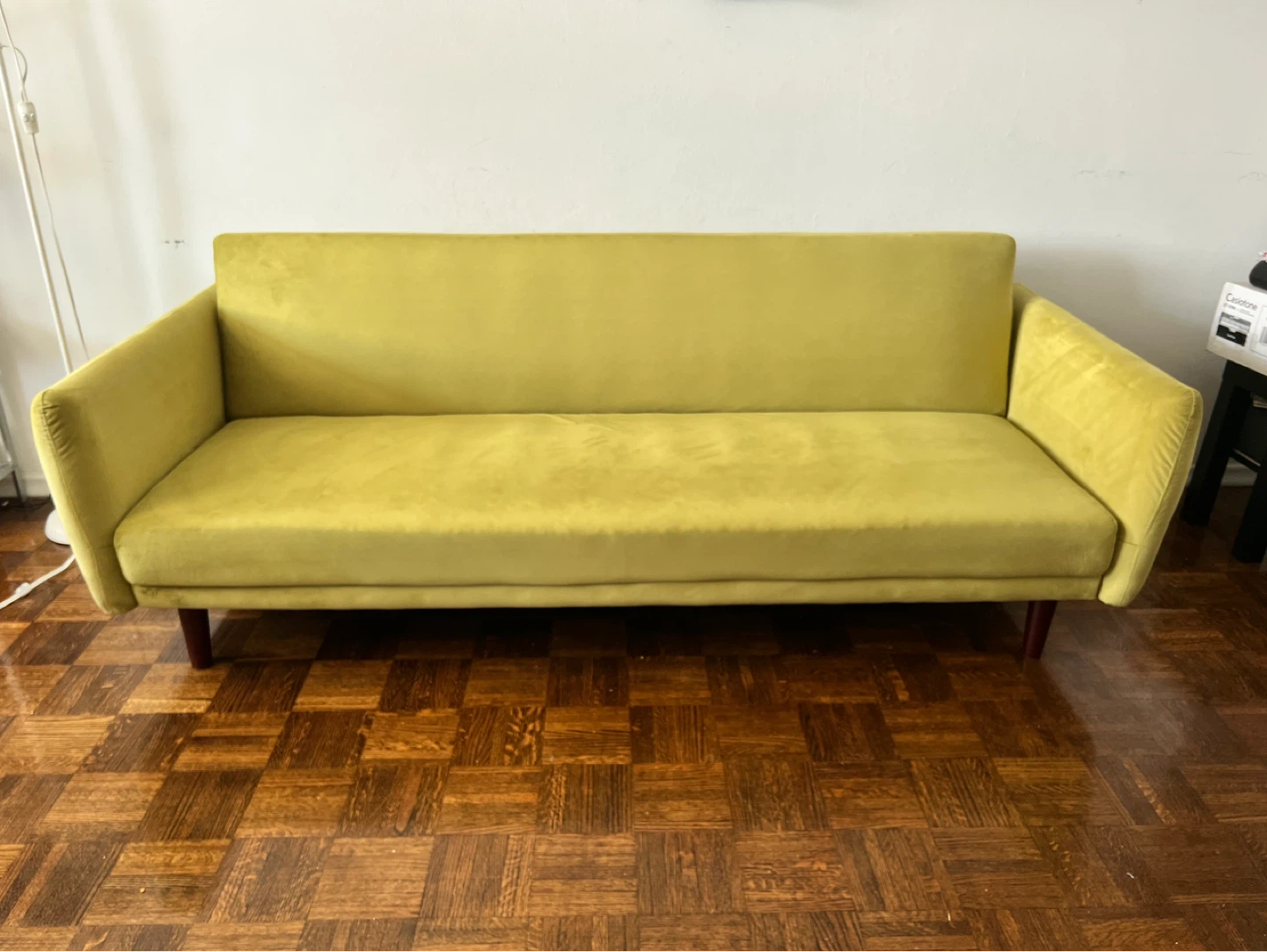 Pstachio Green Velvet Sofa Bed