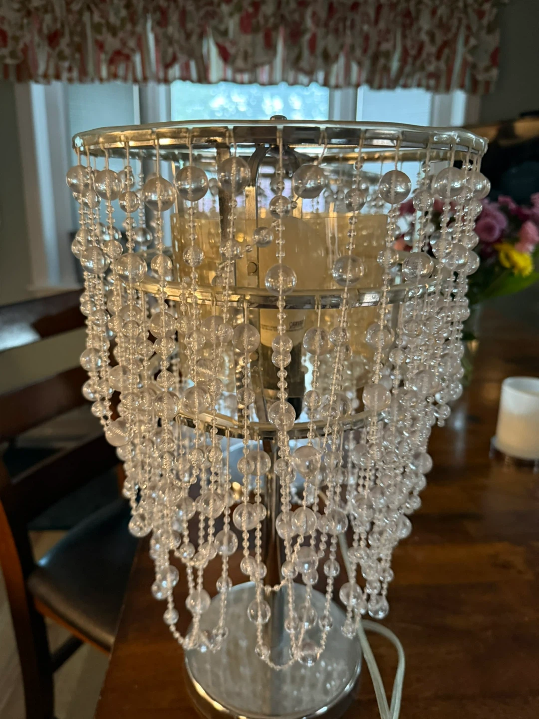 Beaded Crystal Table Lamp