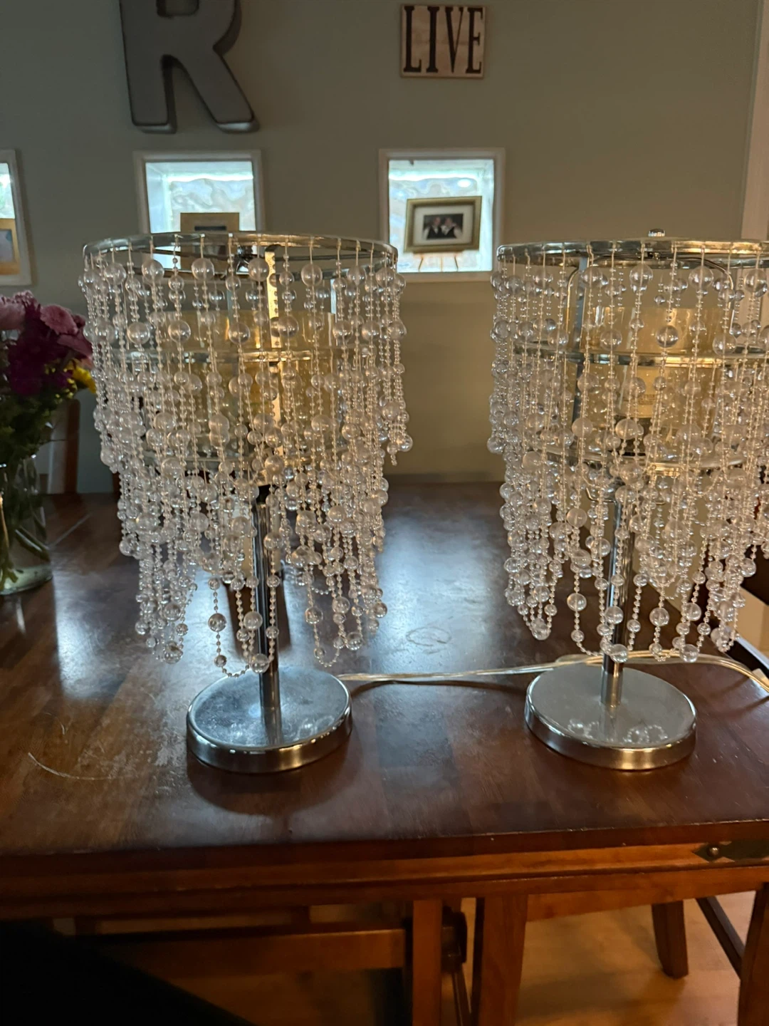 Beaded Crystal Table Lamp - photo 2