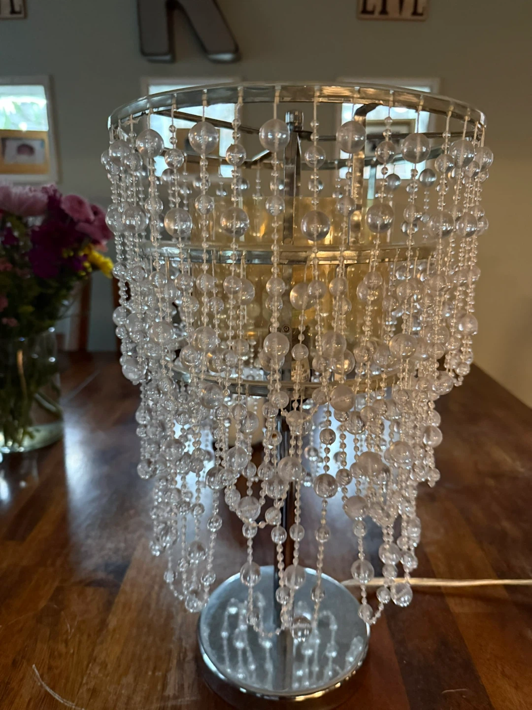 Beaded Crystal Table Lamp - photo 3