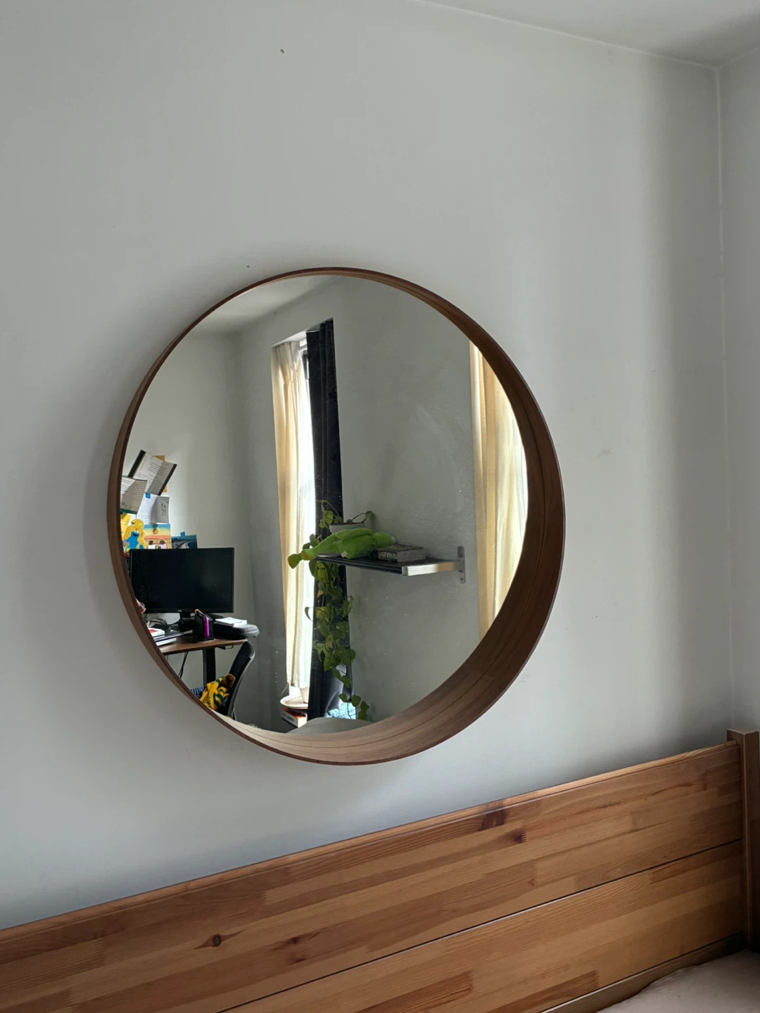 FREE Round Wood Framed Mirror