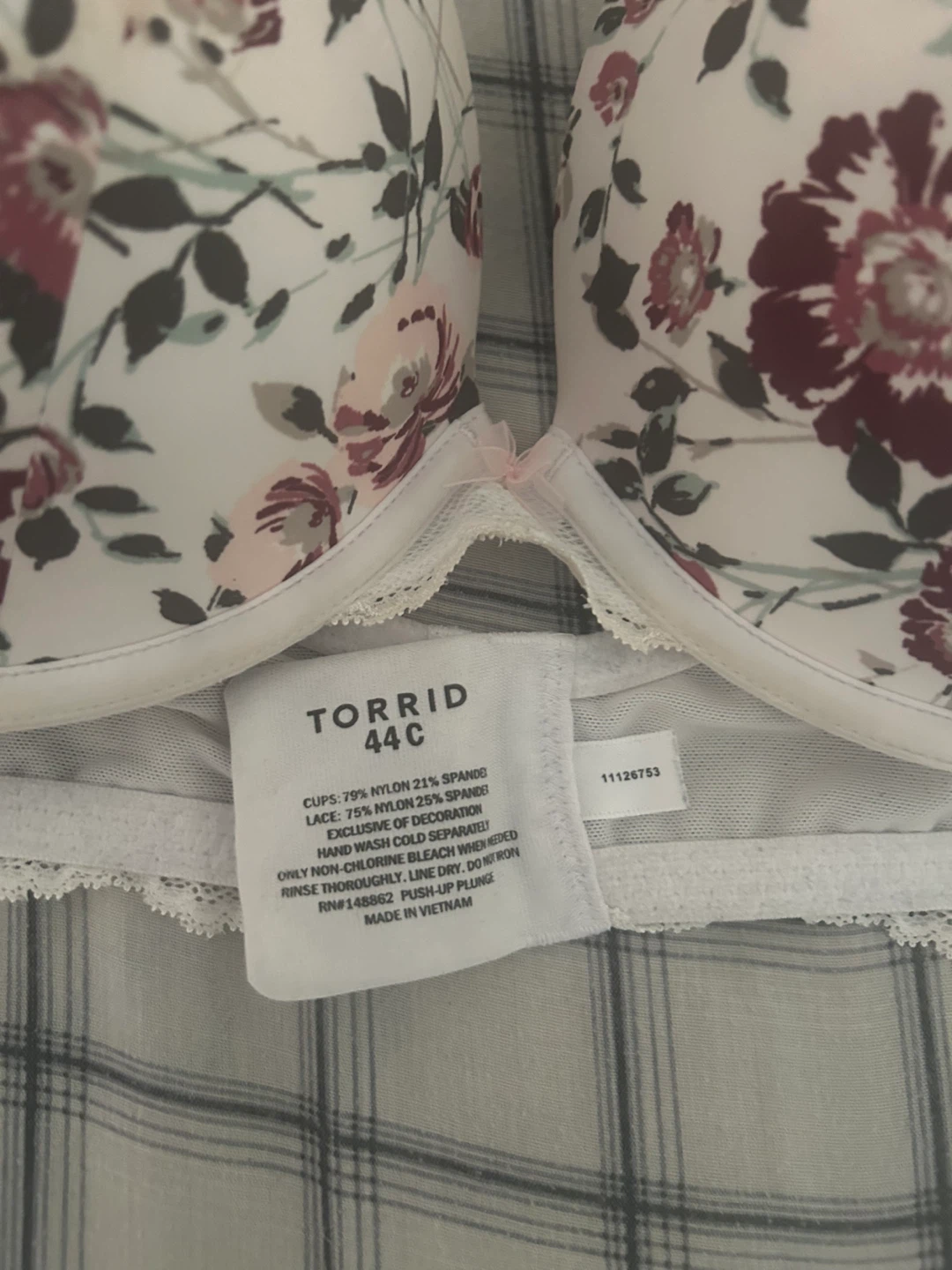 Torrid Floral Print Push-Up Bra 44C - photo 2