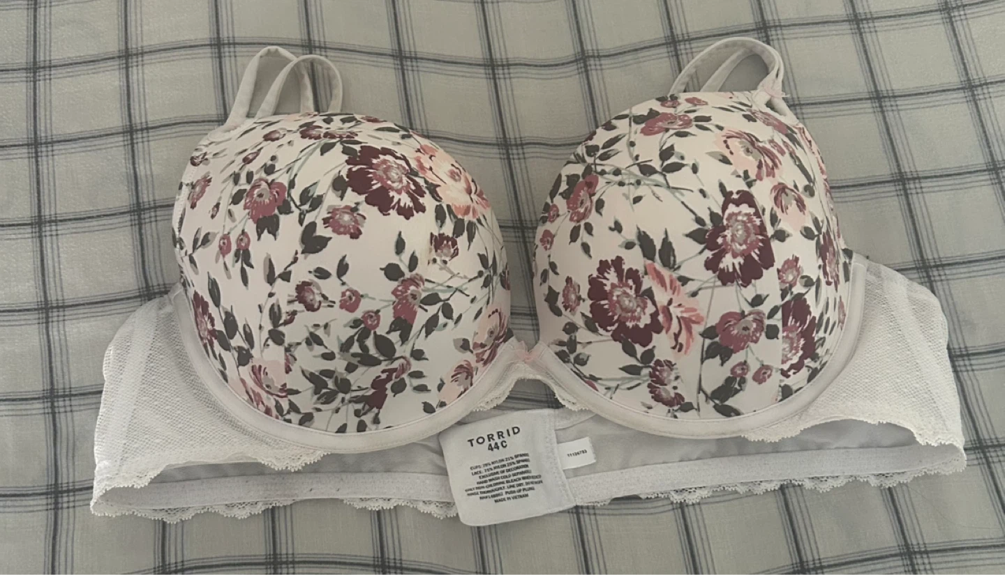 Torrid Floral Print Push-Up Bra 44C