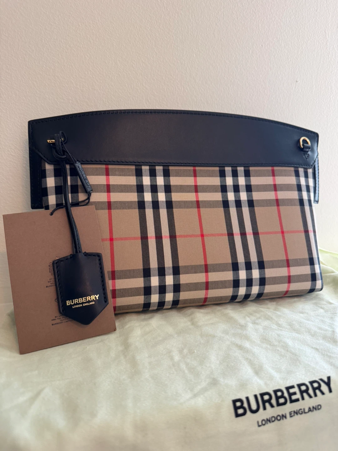 Burberry All Society Clutch in Archive Beige - photo 5