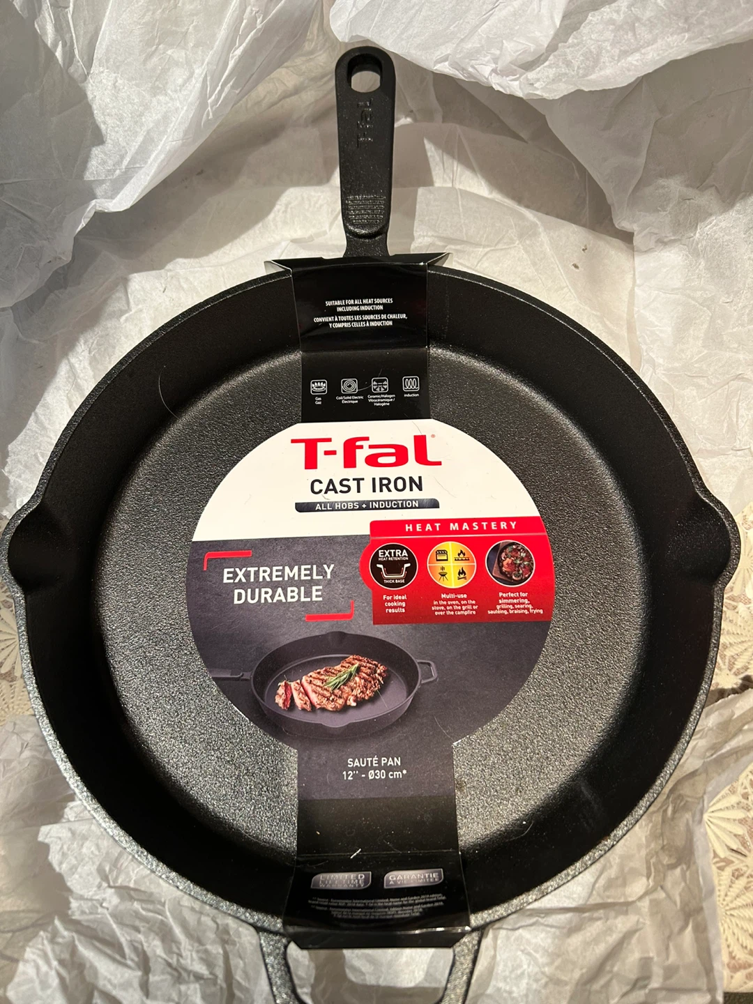 T-fal Cast Iron Sauté Pan 12" (30 cm)