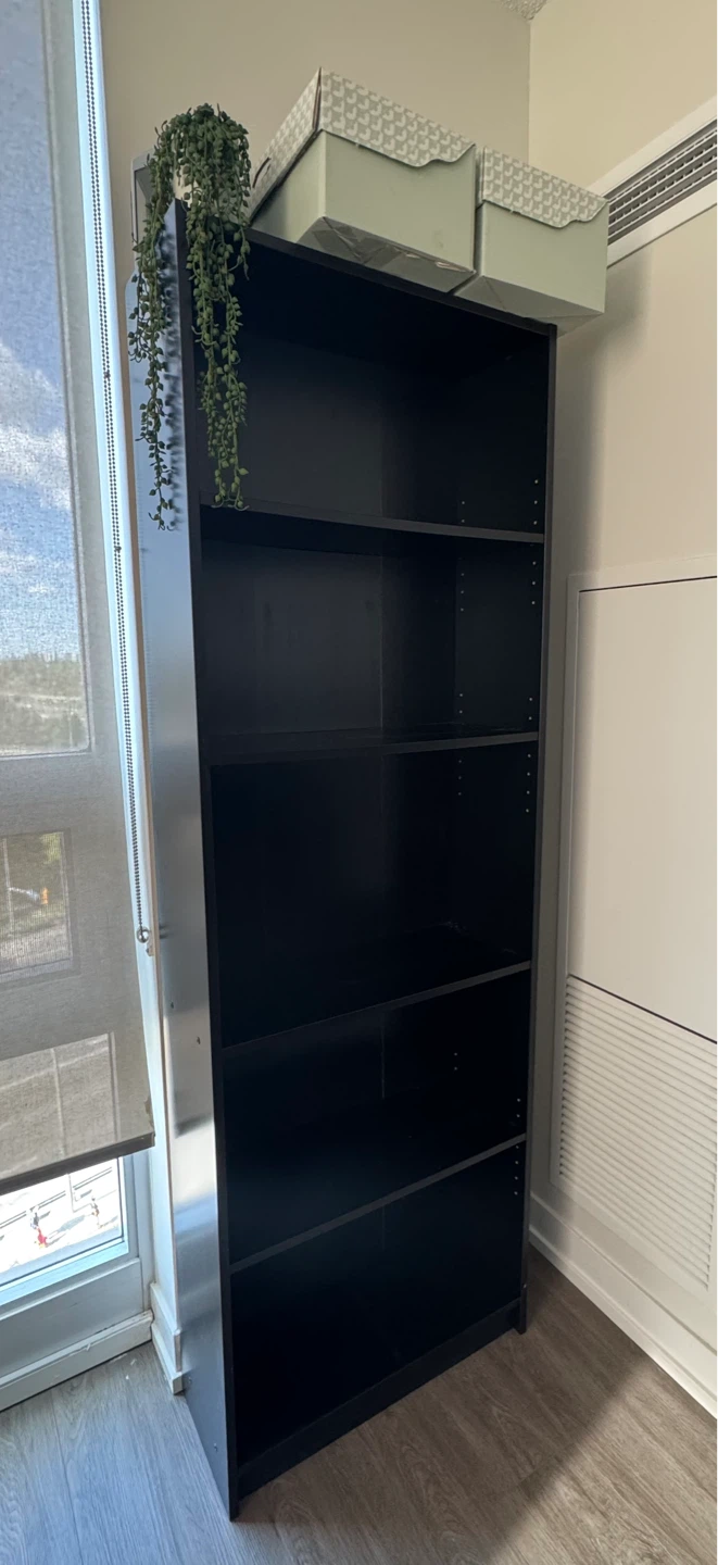 Ikea Finnby Black Tall Bookshelf - photo 2