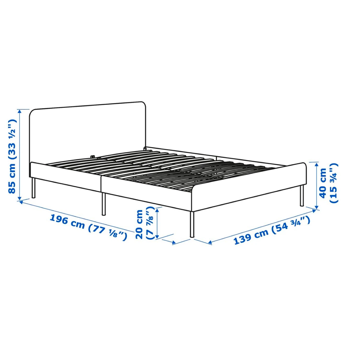 IKEA NEIDEN Bed Frame - Black - photo 3