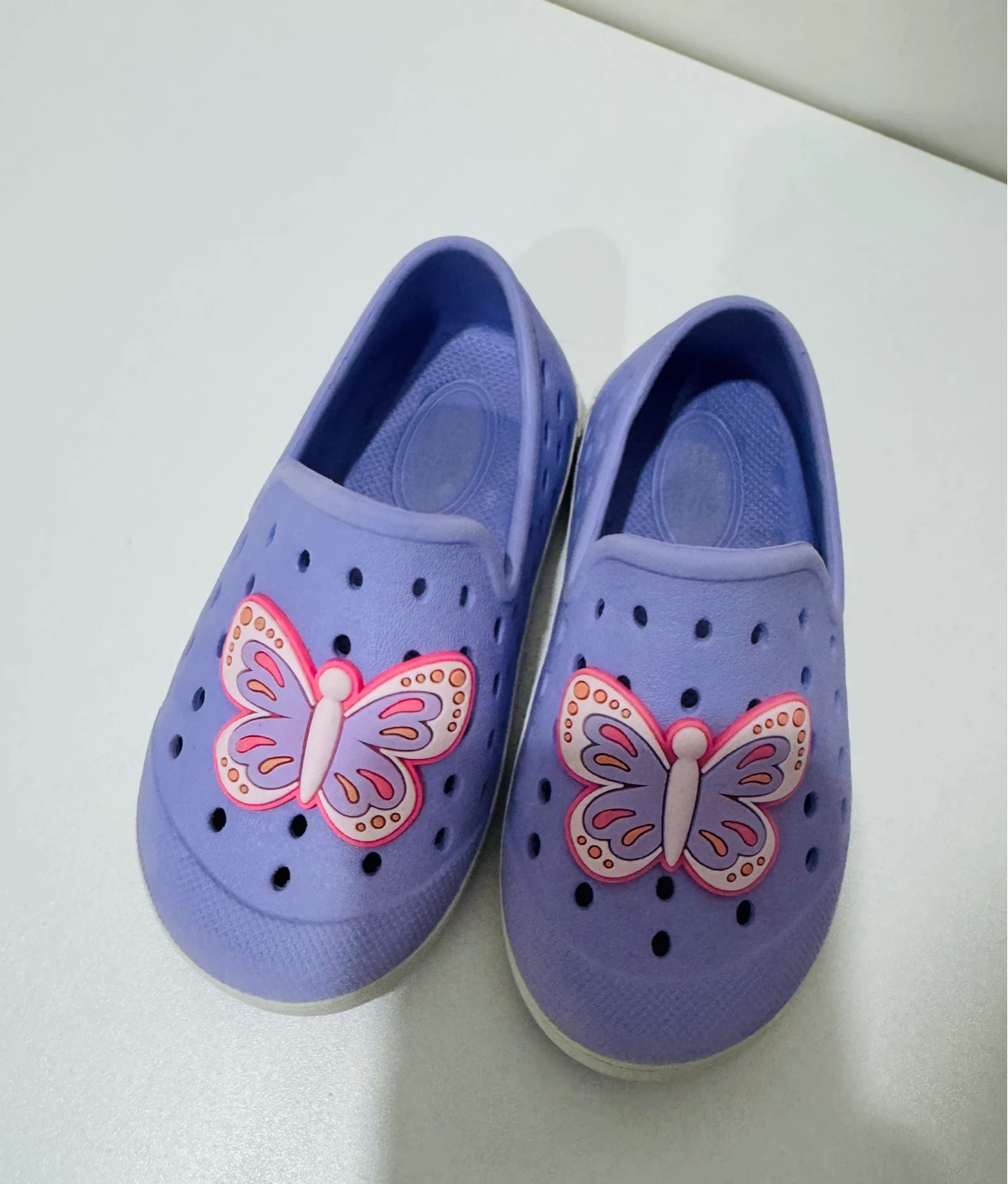 Purple Butterfly Clog Shoes - Size 7 - photo 2