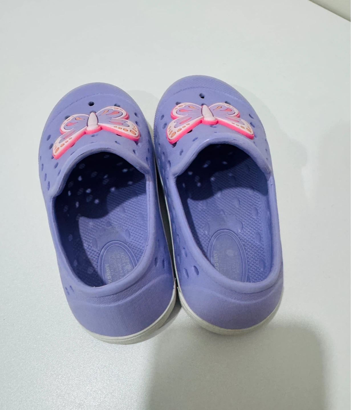 Purple Butterfly Clog Shoes - Size 7 - photo 3