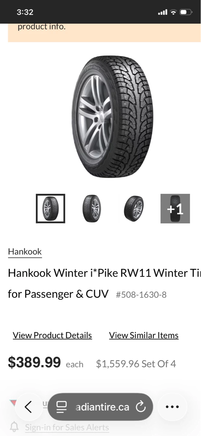 Hankook Winter i*Pike RW11 LT245/75R16 Tires - photo 5