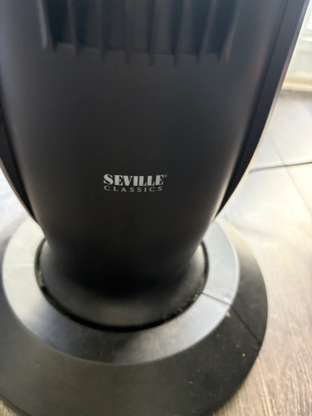 Seville Classics UltraSlimLine Oscillating Tower Fan, Black