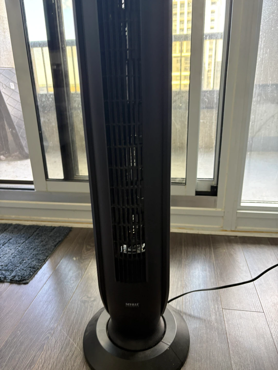 Seville Classics UltraSlimLine Oscillating Tower Fan, Black - photo 4