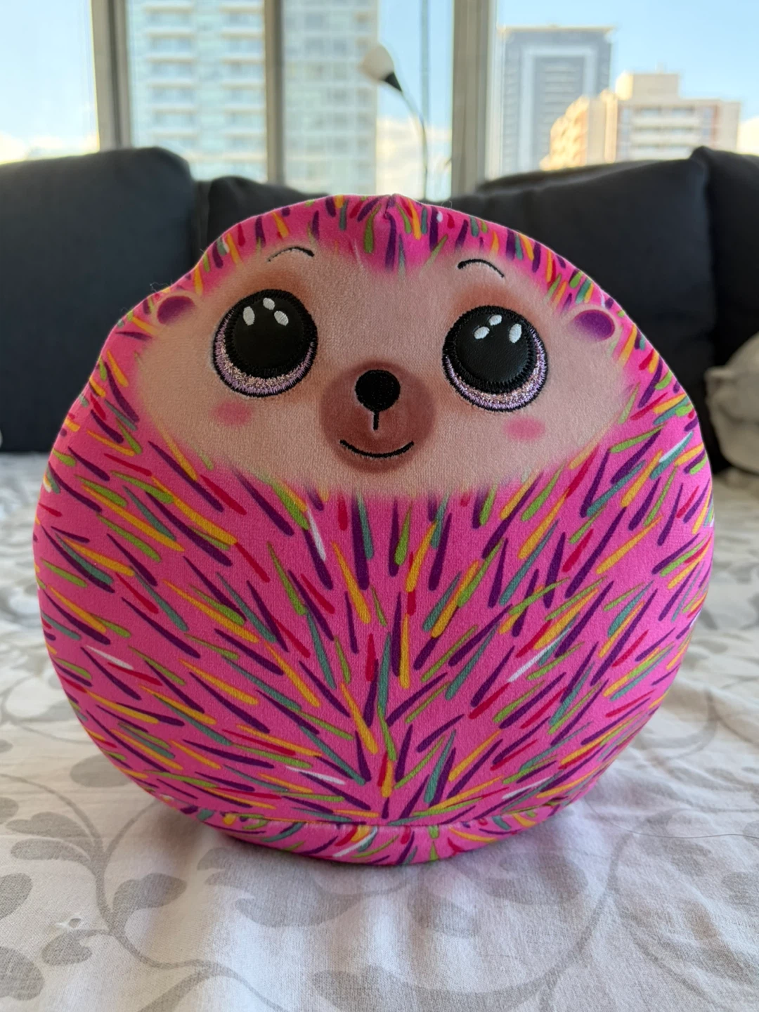 ty Hildee Multicolored Hedgehog Squish-a-Boo Plush Toy