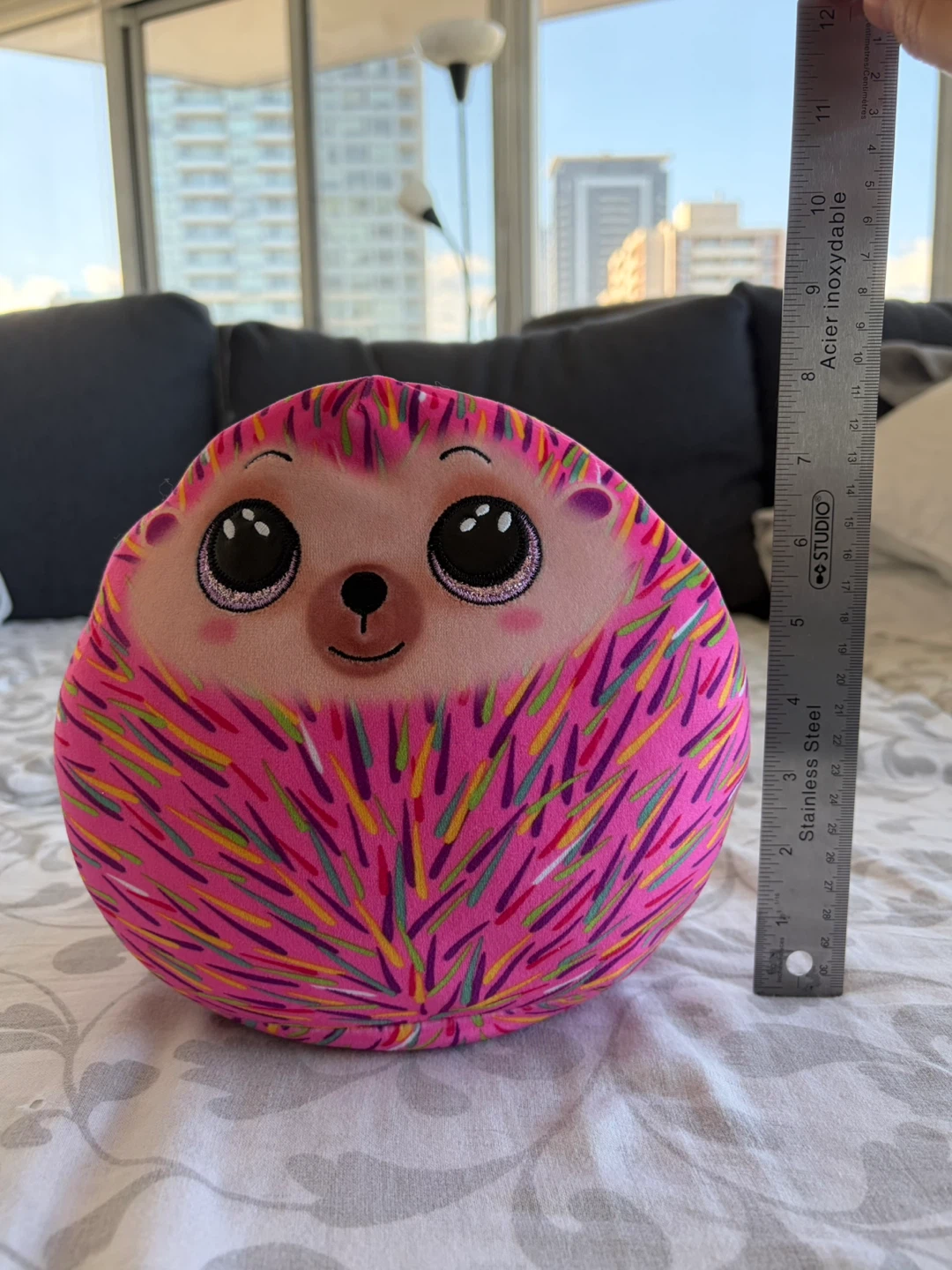 ty Hildee Multicolored Hedgehog Squish-a-Boo Plush Toy - photo 5