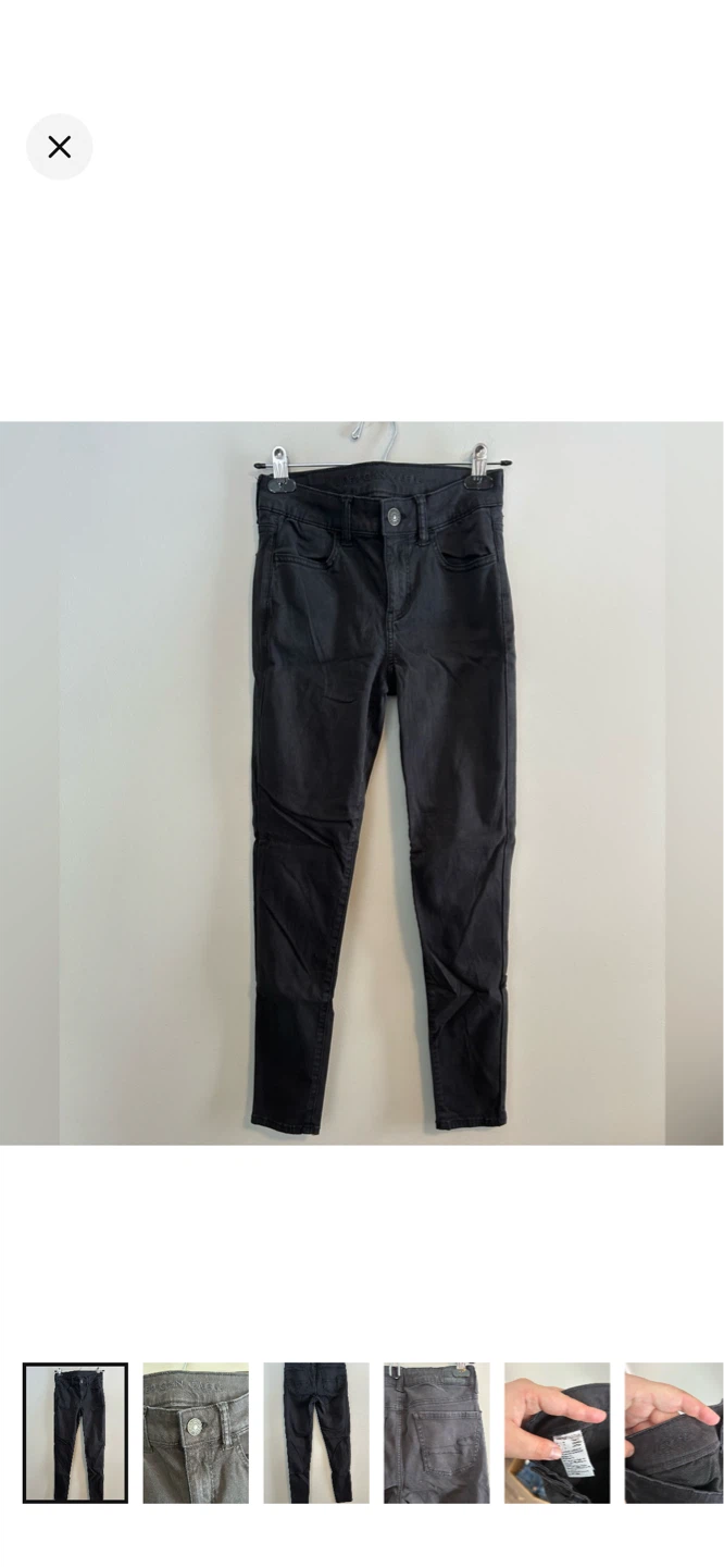 American Eagle Black Skinny Jeans Size 0