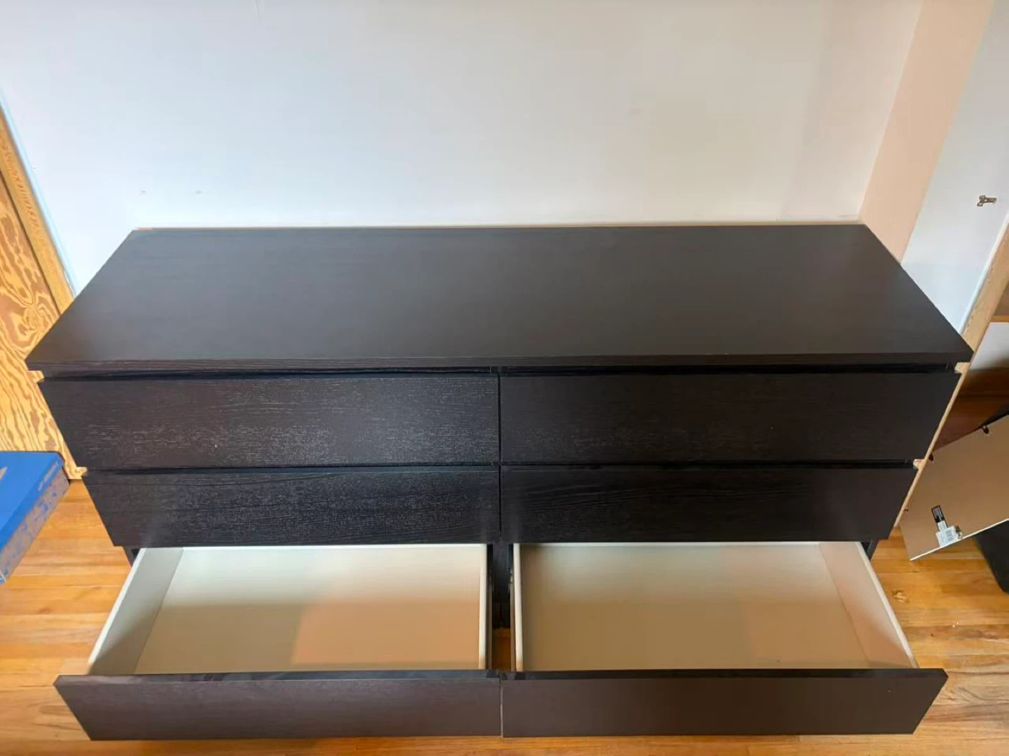 IKEA MALM long dresser black brown - photo 4