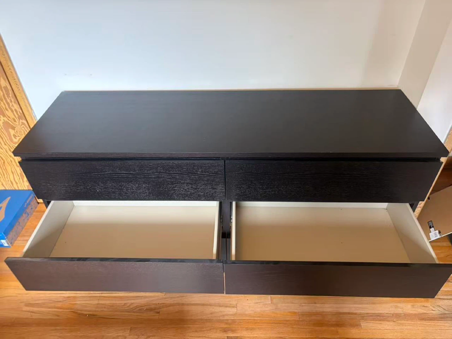 IKEA MALM long dresser black brown - photo 3