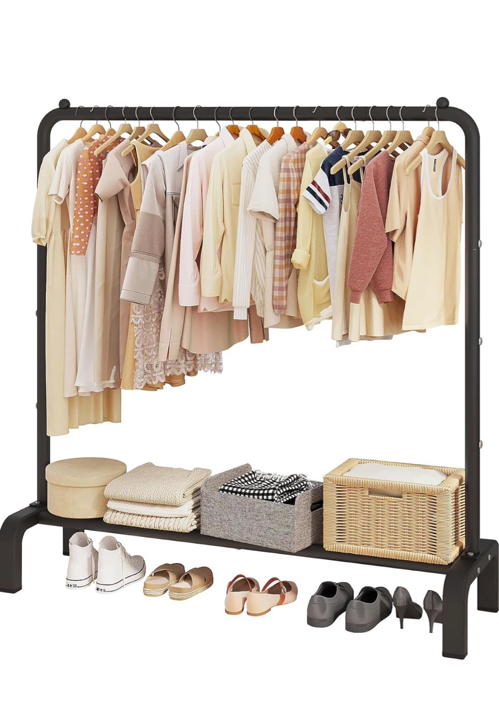 Black Metal Clothes Rack - photo 4