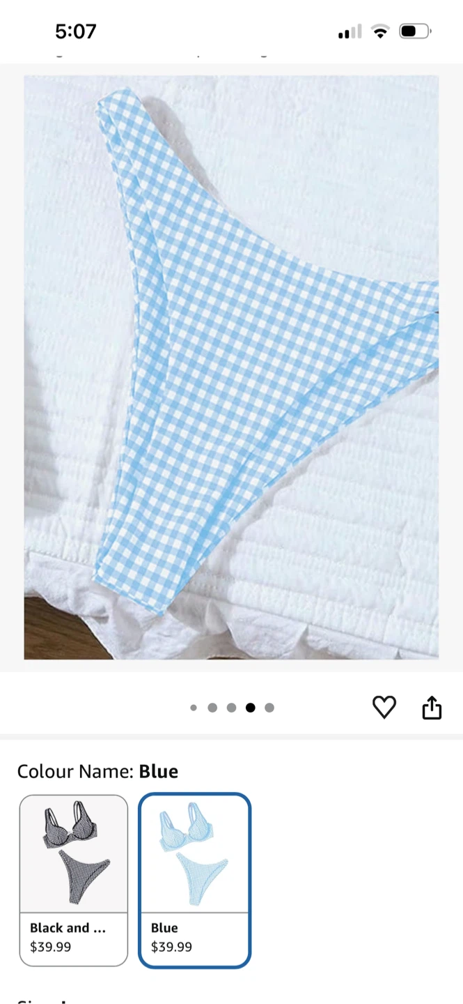 Blue Gingham Bikini Set - medium - photo 2