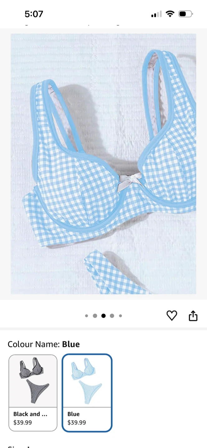 Blue Gingham Bikini Set - medium - photo 4