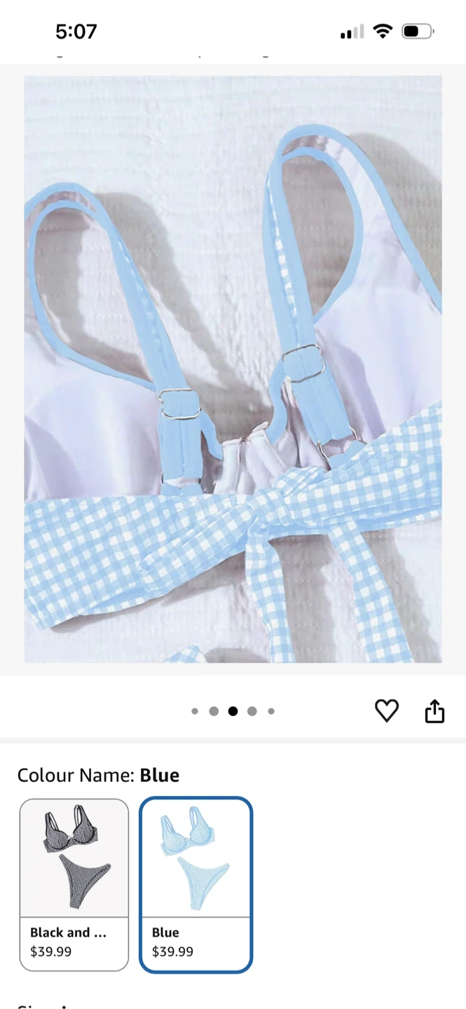 Blue Gingham Bikini Set - medium - photo 5
