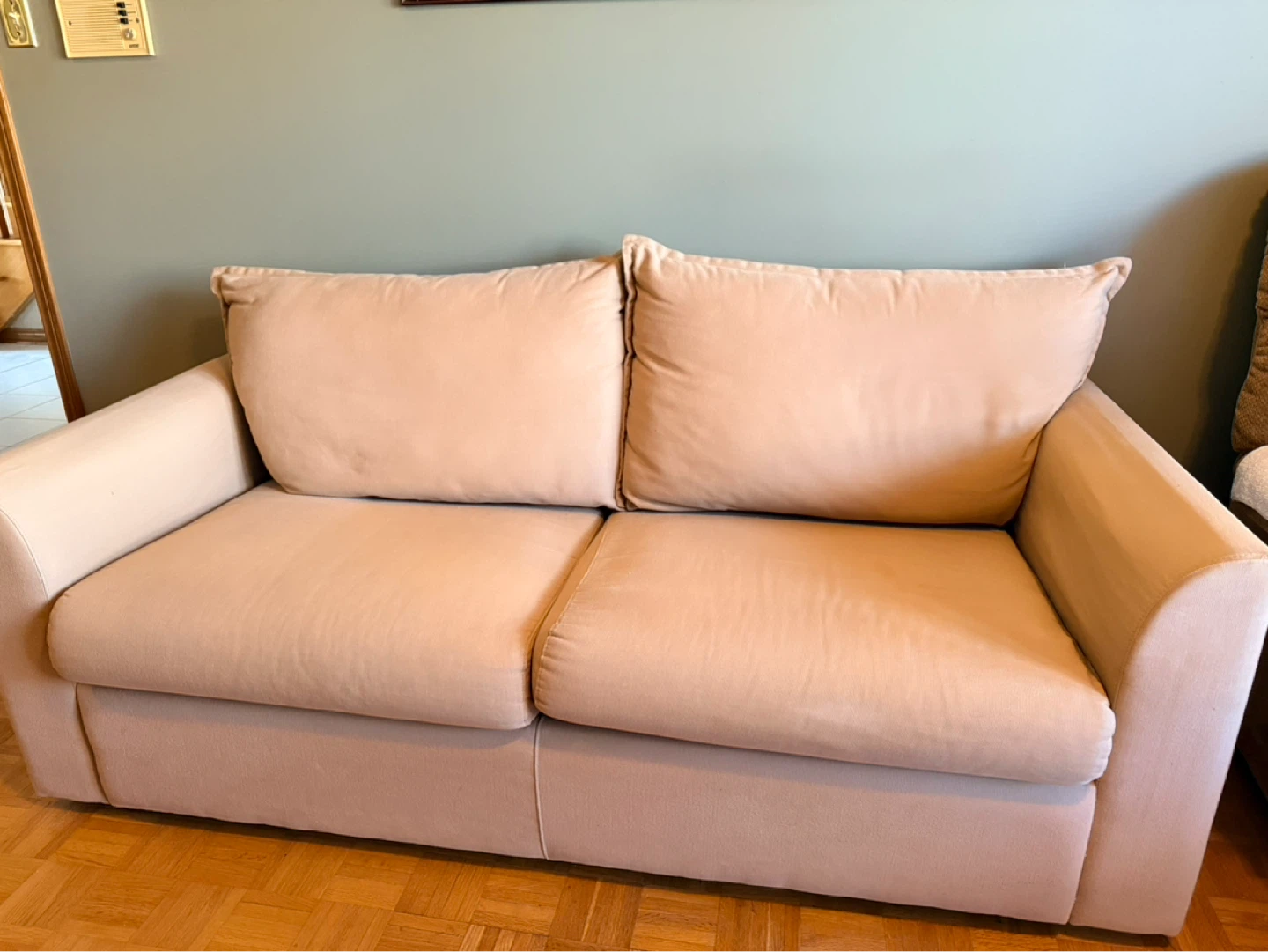Beige Loveseat Sofa - photo 2
