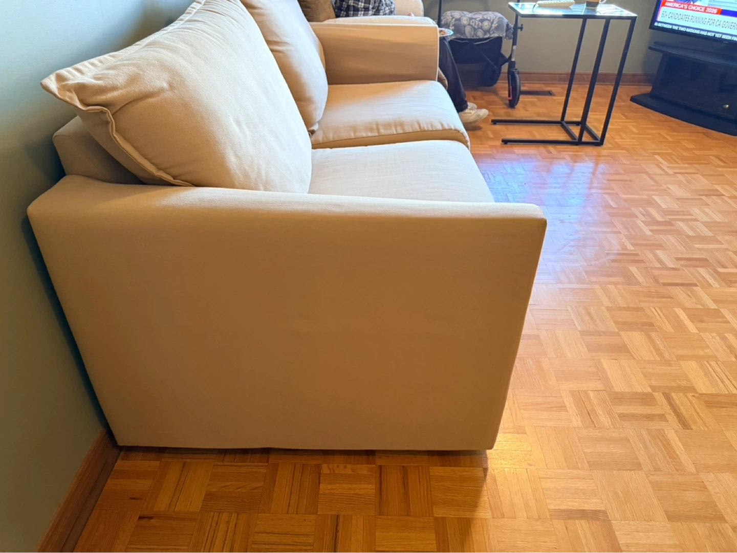 Beige Loveseat Sofa - photo 3