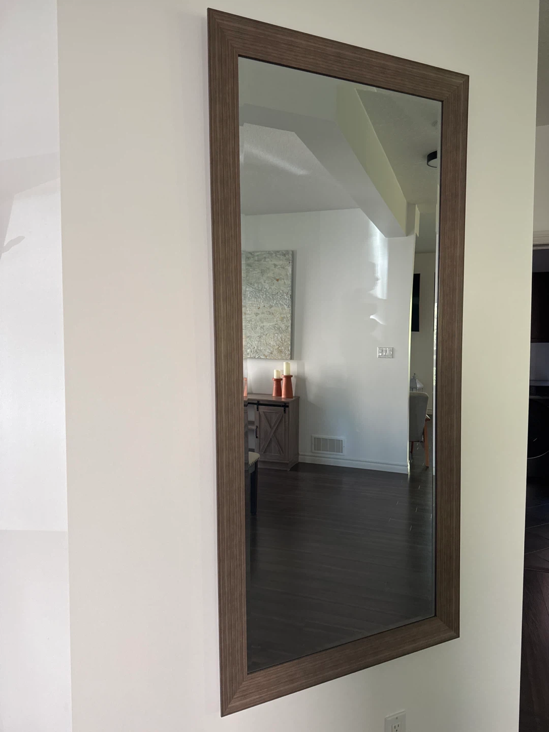 Wooden Framed Wall Mirror