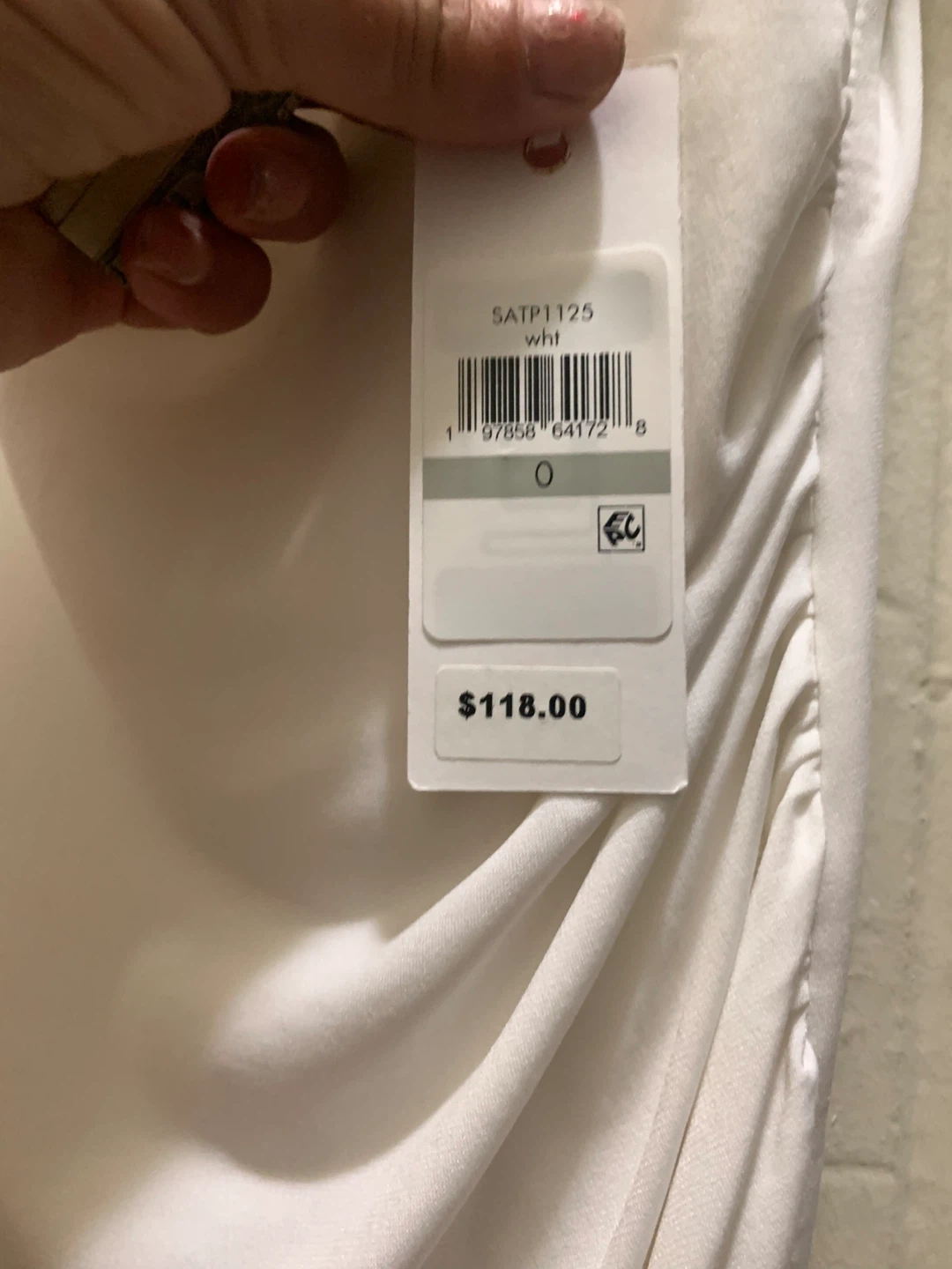Siena White Ruched Dress Size 0 - photo 2
