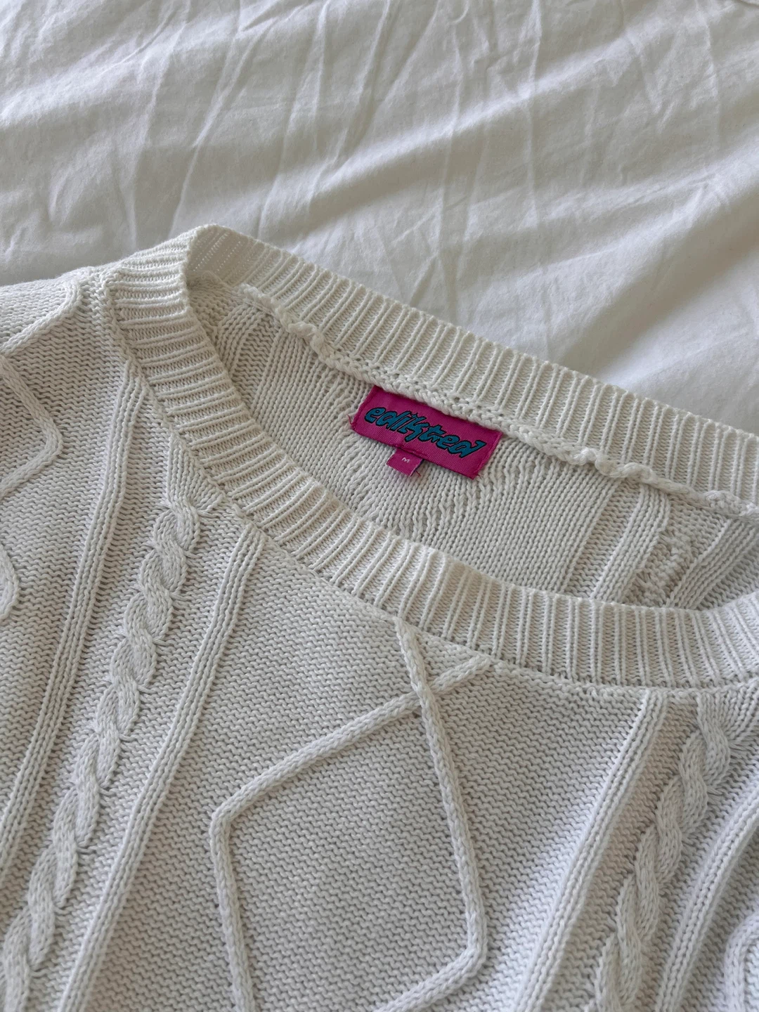 Edikted Cream Cable Knit Sweater - photo 3
